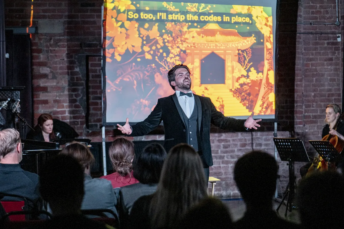 Baritone performing at ENO workshop